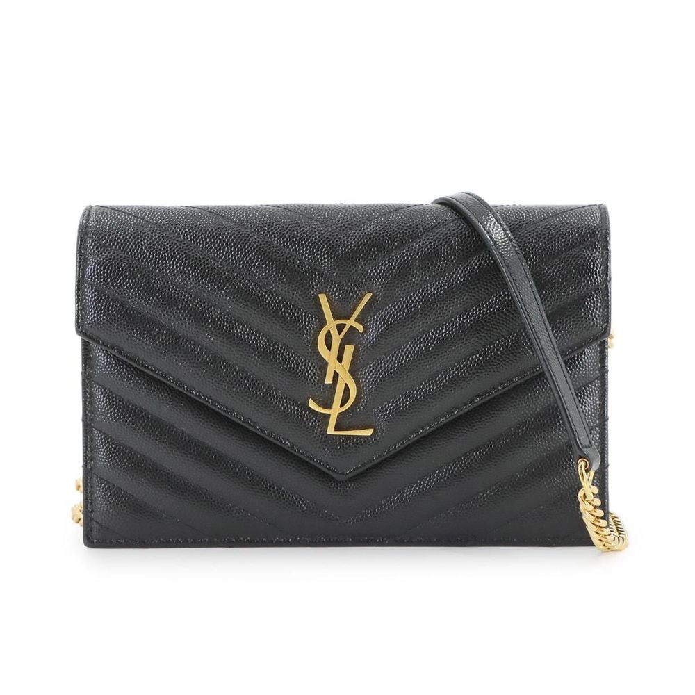 Yves Saint Laurent Saint Laurent Paris Cassandre Envelope Chain Wallet, black - Picture 1 of 10